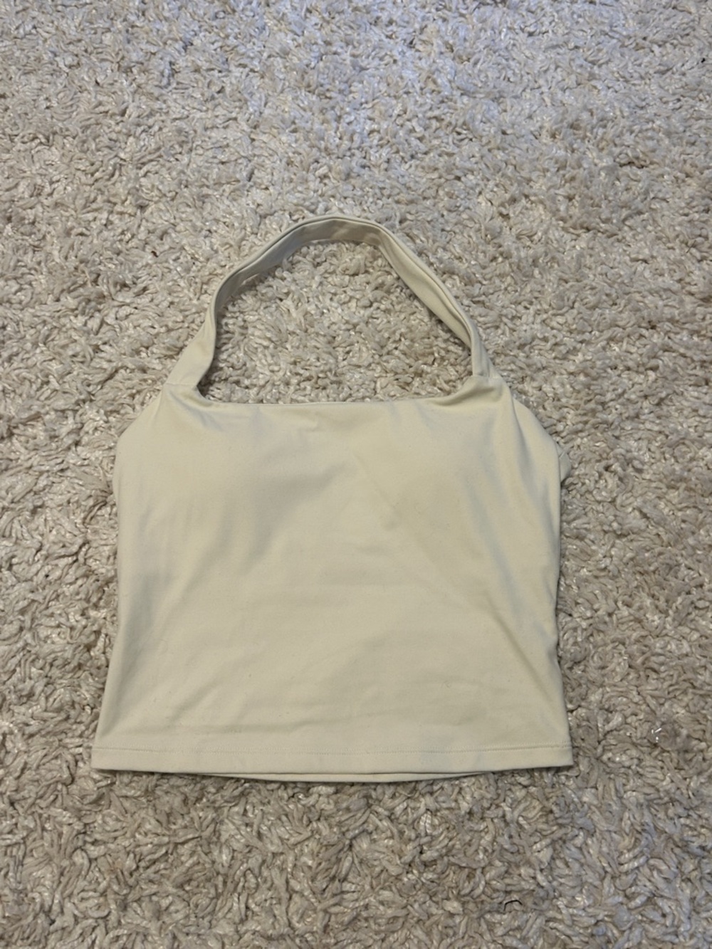 Everyday Cream Halter Crop Tank